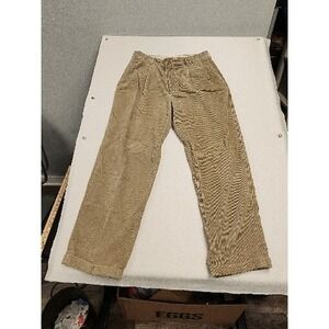 Vintage Nautica Pants Mens 34x32 Brown Corduroy Rigger Fit Classic Fit Cuffed *
